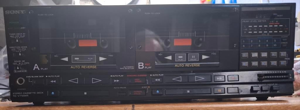 Double Deck cassette sony tc-v710wr, Enlèvement ou Envoi, Double, Sony, Auto-reverse