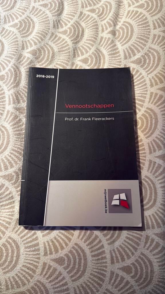 Frank Fleerackers - Vennootschappen 2018-2019, Boeken, Ophalen of Verzenden, Frank Fleerackers