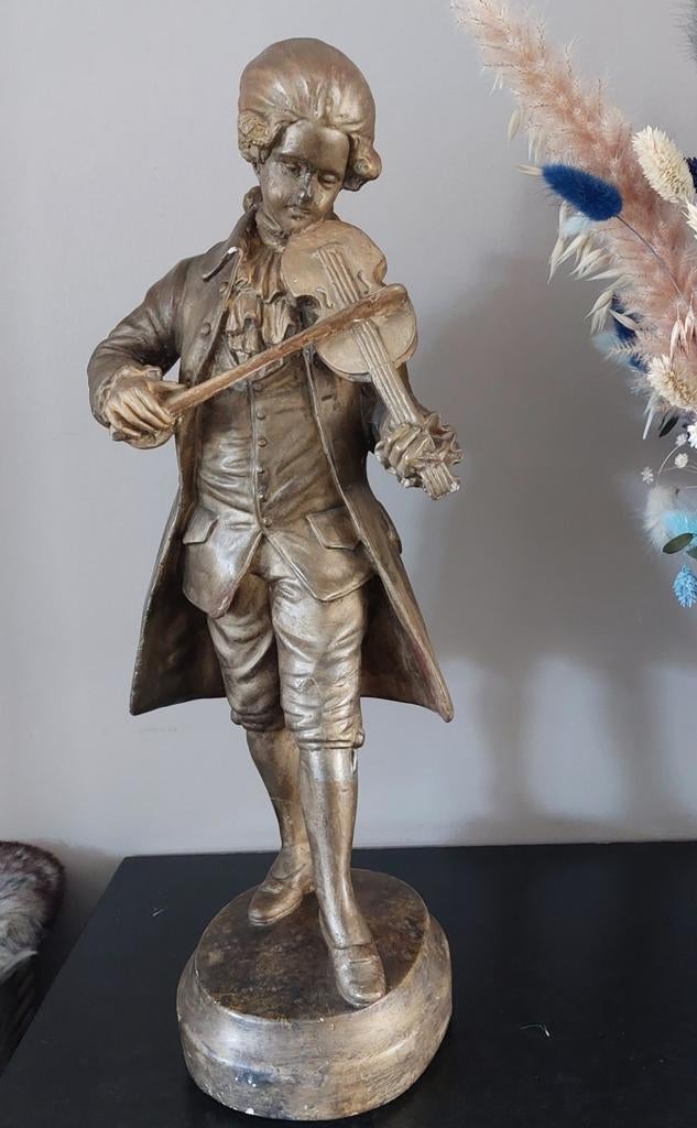 Mozart gepatineerd beeld., Ophalen of Verzenden