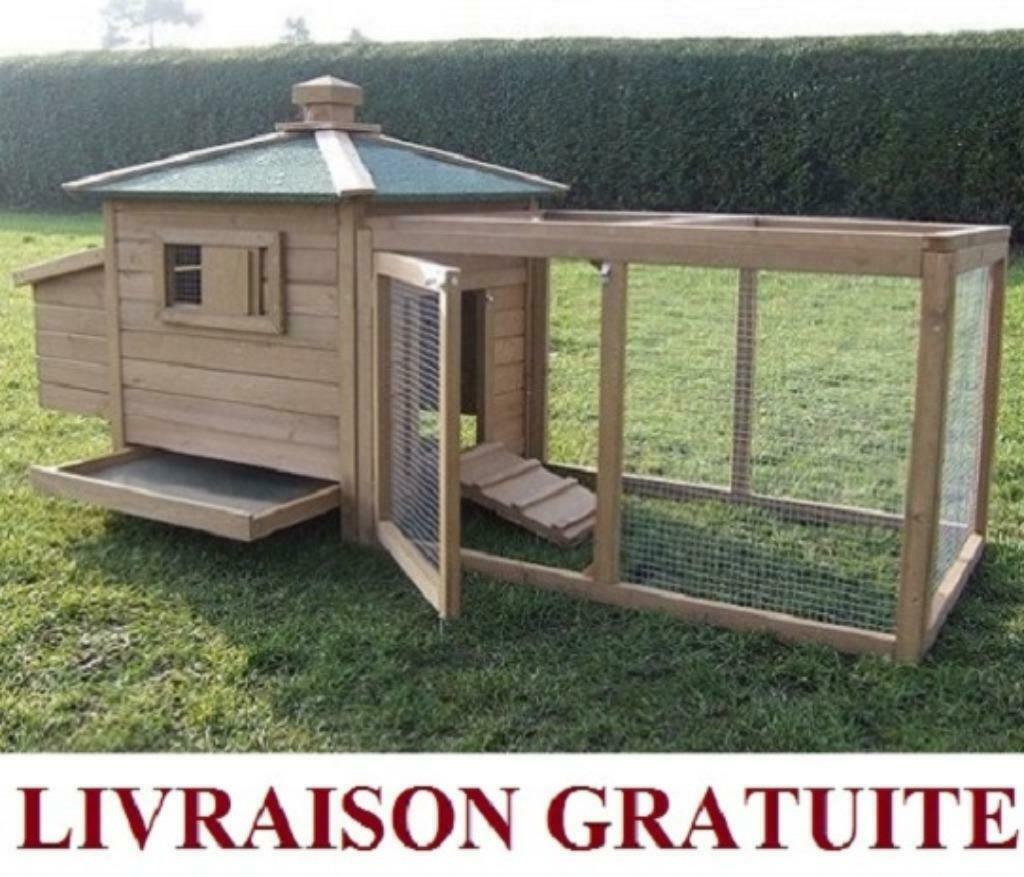 Poulailler XXL abri poule caille clapier lapin enclos poule, Envoi, Neuf, Poulailler