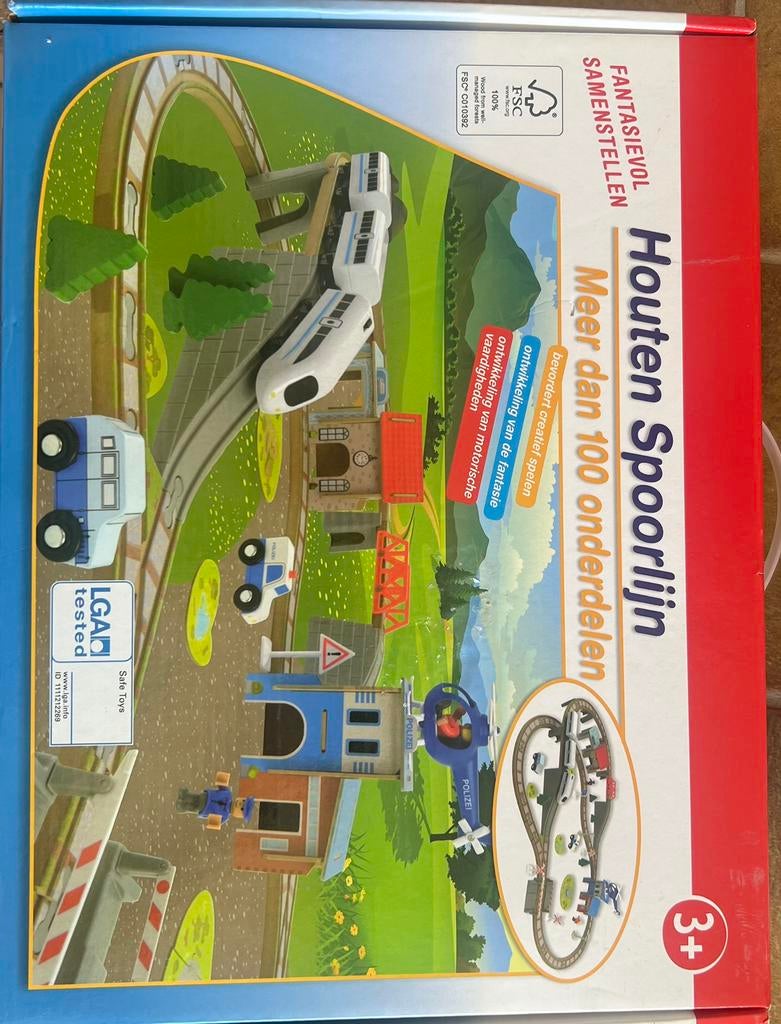 Houten spoorlijn (nieuw), Kinderen en Baby's, Speelgoed |Speelgoedvoertuigen, Ophalen of Verzenden, Nieuw