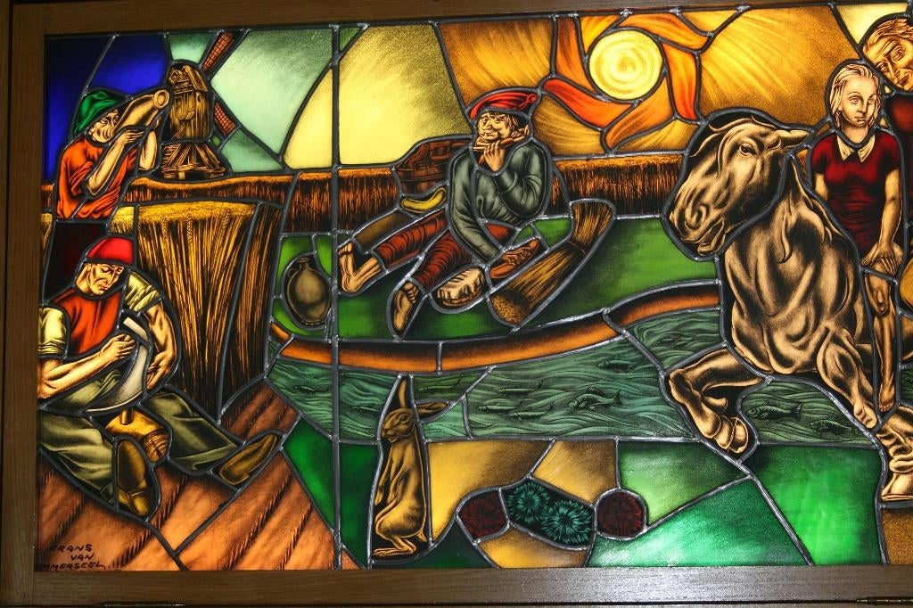 Glasraam in lood Timmermans, Ophalen