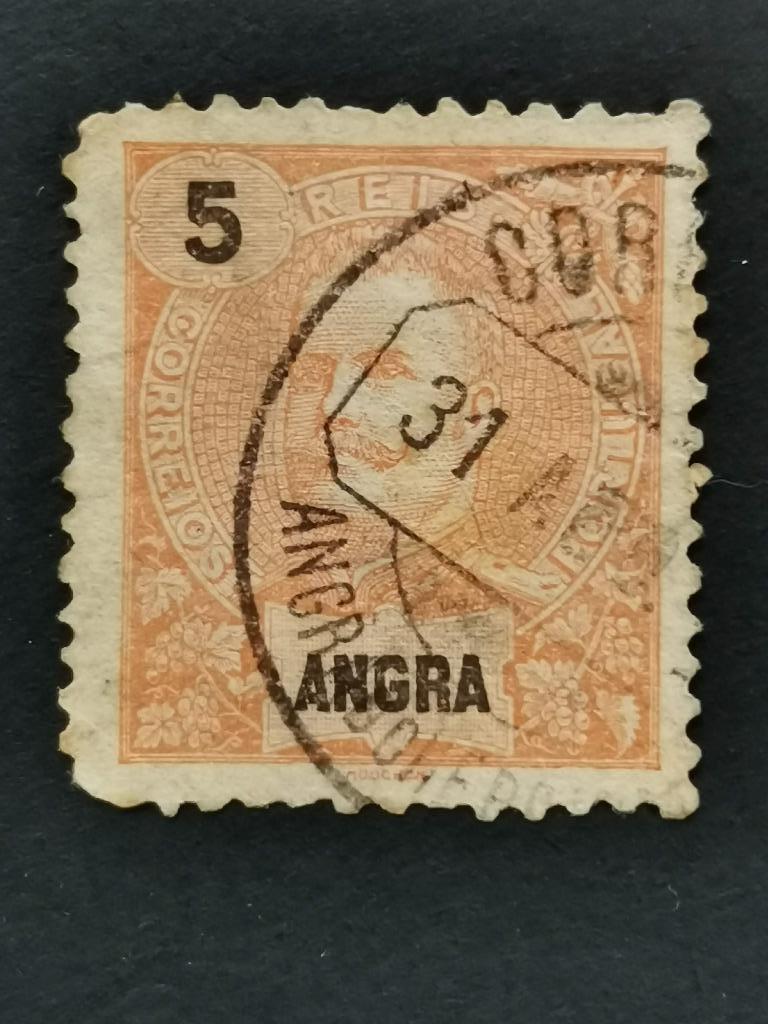 Angra (Portugese kolonie) 1897 - Koning Carlos I, Ophalen of Verzenden, Portugal, Gestempeld