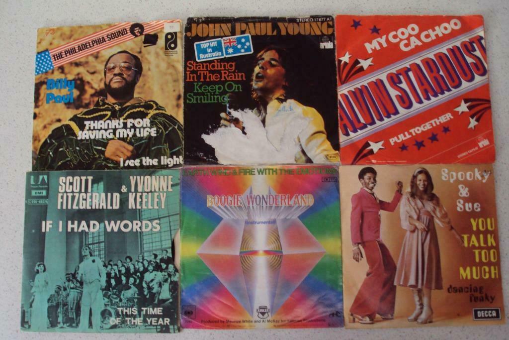 Part 85 - 6 Singles van Billy Paul, John Paul Young, Alvin S, Enlèvement ou Envoi, Single, Utilisé, Pop