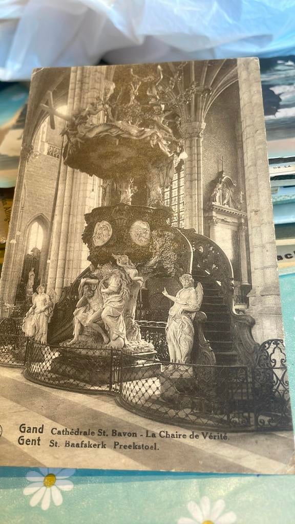 St. Baafskerk, Gent , preekstoel., Ophalen of Verzenden, Zo goed als nieuw