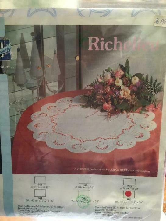 theenap Richelieu - 50%, Ophalen of Verzenden, Nieuw, Handborduren, Borduurpakket