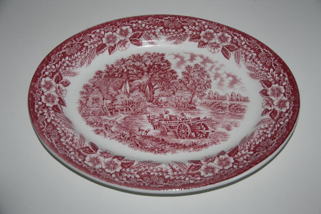 Vintage staffordshire ironstone serveer bord broadhurst, Antiquités & Art, Envoi