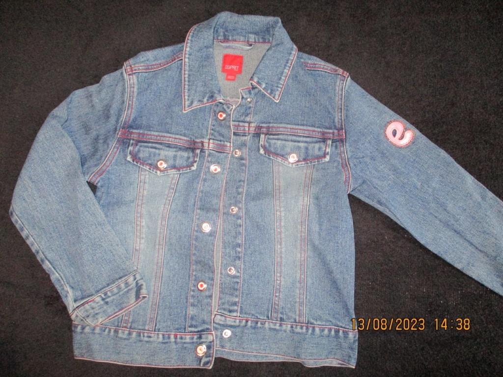 Esprit jeansjasje maat 8 jaar, Kinderen en Baby's, Kinderkleding | Maat 128, Zo goed als nieuw, Meisje, Jas, Ophalen of Verzenden