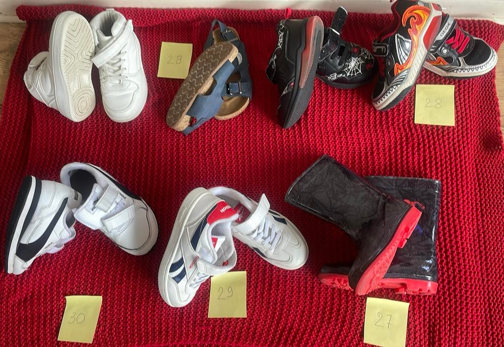 7 jongensschoenen (27-30) in goede staat, Gebruikt, Verzenden, Jongen of Meisje, Sportschoenen