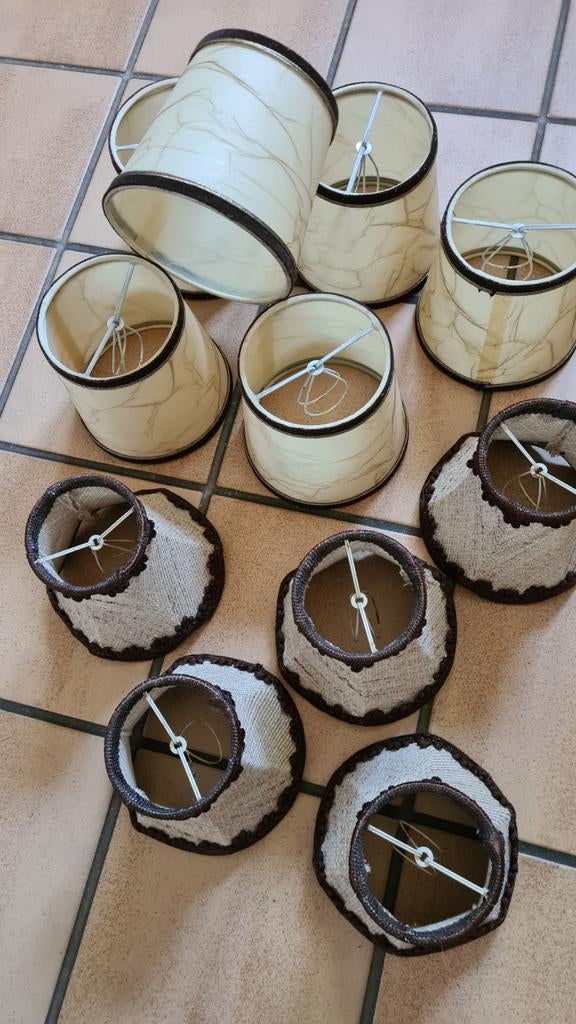 6 + 5 oude lampenkappen.Mint conditie., Ophalen, Zo goed als nieuw