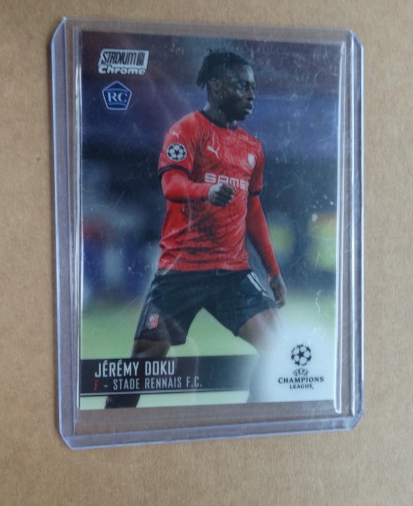 Jérémy Doku RC 21 - Stade Rennais - #22 Stadium Club Chrome, Envoi, Neuf, Cartes de joueur
