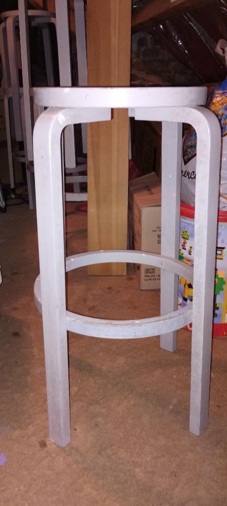5 tabourets haut en bois, Maison & Meubles, Enlèvement, Utilisé, Bois, 60 à 90 cm