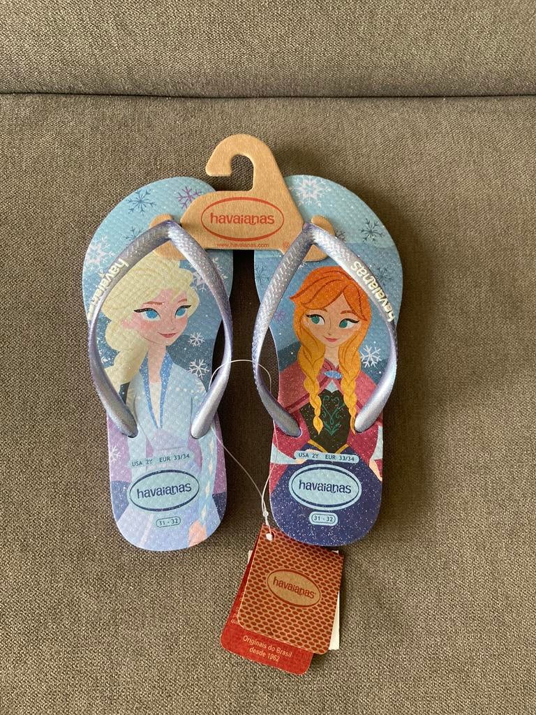 Neuf Pantoufles Havaianas Frozen taille 33/34, Neuf, Enlèvement ou Envoi, Chaussures, Fille