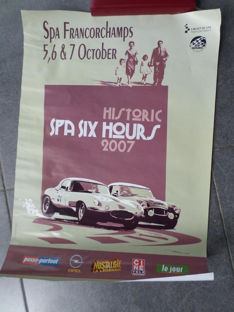 Historic Spa six hours - affiche 60x40 - 2007, Verzamelen, Ophalen of Verzenden, Sport, A1 t/m A3, Rechthoekig Staand
