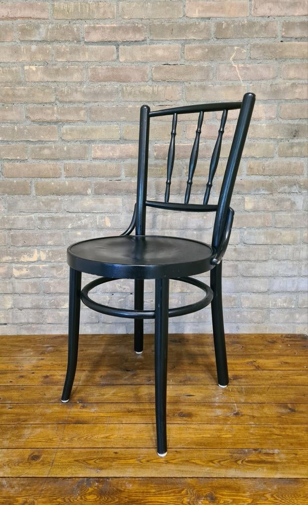 80x retro vintage BISTROSTOELEN caféstoelen lot hout Thonet?, Retro / vintage, Gebruikt, Zwart, Ophalen of Verzenden
