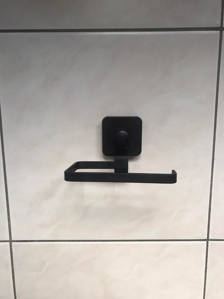 Wcrolhouder toiletpapierhouder zwart metaal, Ophalen of Verzenden, Zo goed als nieuw, Zwart, Overige typen