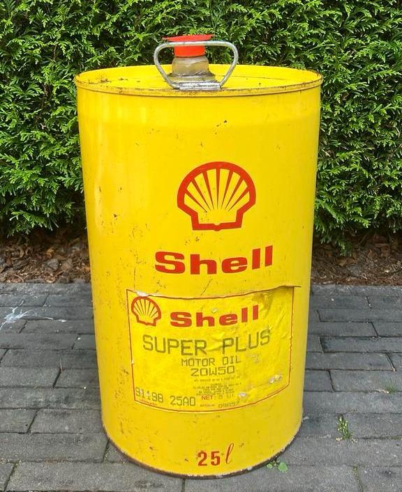 Baril à huile vintage en étain de 25 litres, Enlèvement ou Envoi, Utilisé