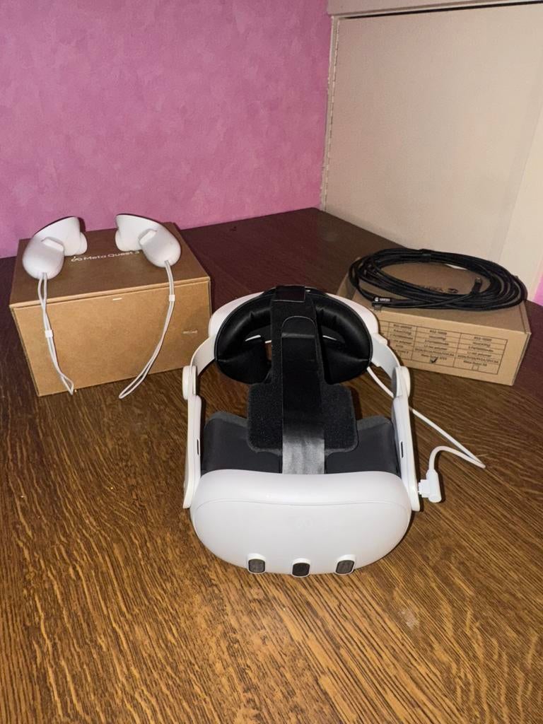 Meta Quest 3 (512GB)+ Vortex Elite Headstrap + 5m Link Kabel, Ophalen of Verzenden, Nieuw, Pc