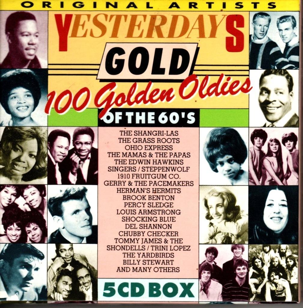 VA - 100 GOLDEN OLDIES OF THE 60's - 5CD BOX - 1992 - PORTUG, Enlèvement ou Envoi, Comme neuf, Pop rock