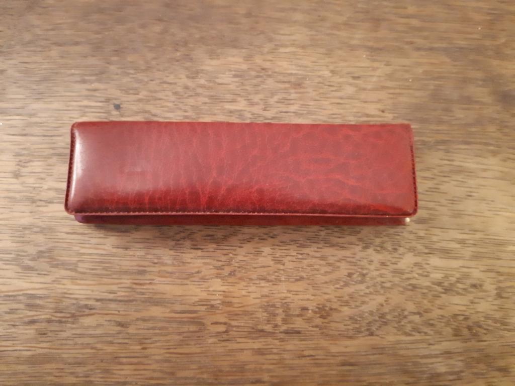Miroir à main vintage dans un étui en cuir, Enlèvement ou Envoi, Comme neuf