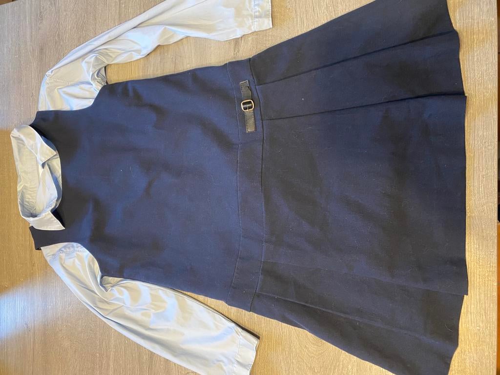 Ensemble robe bleu marine et chemisier Zara 13 ans, Enlèvement ou Envoi, Comme neuf, Ensemble