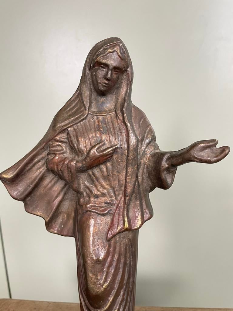 Bronzen Maria in antieke stijl, Antiek en Kunst, Ophalen of Verzenden