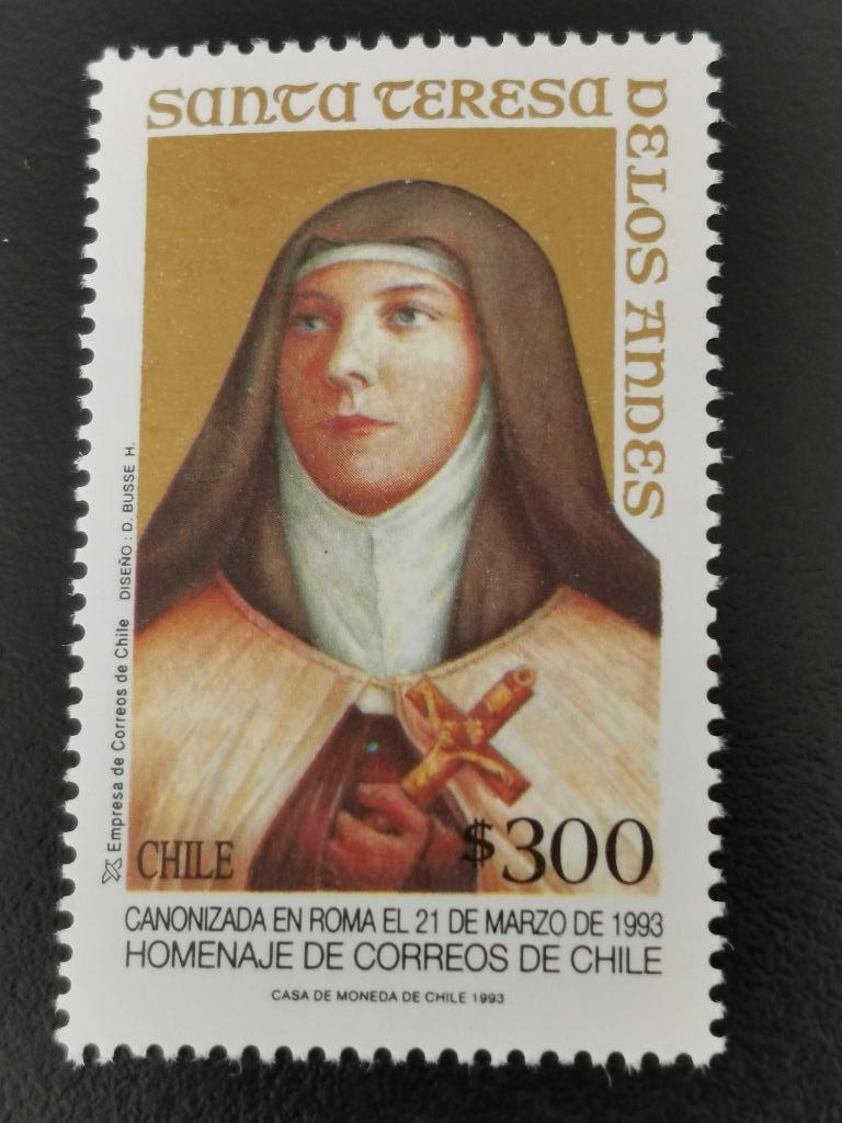 Chili 1993 - Canonisation de Sainte Thérèse des Andes **, Enlèvement ou Envoi, Non oblitéré, Amérique du Sud