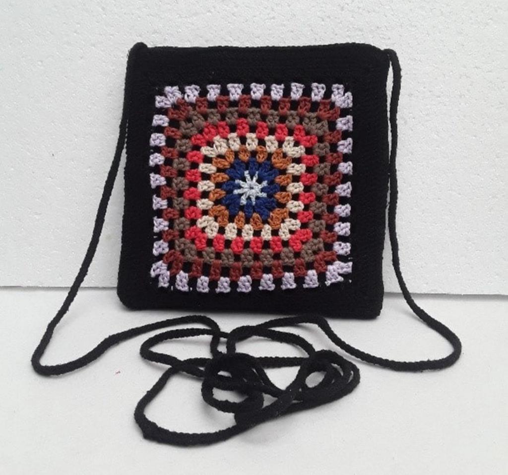sac granny , noir , 20 cm , bandoulière ,, Ophalen of Verzenden, Nieuw, Zwart, Schoudertasje