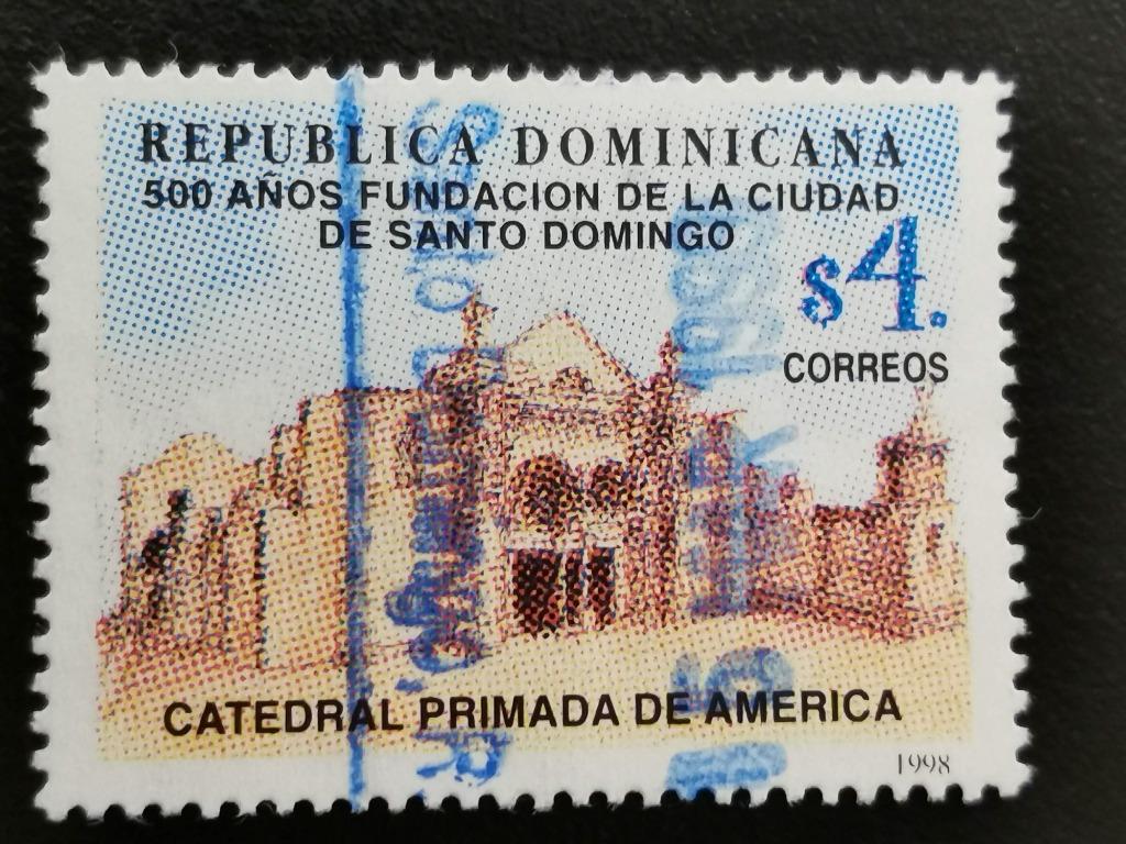 Dominicaanse Republiek 1998 - kathedraal, Ophalen of Verzenden, Gestempeld, Midden-Amerika