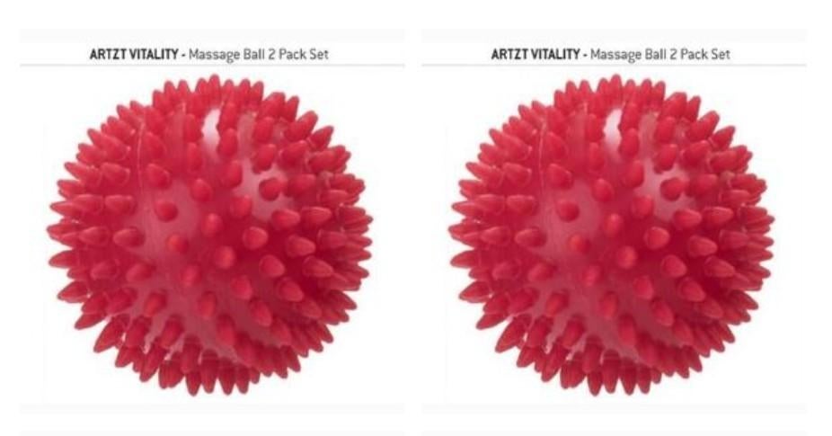 ARTZT vitality Massage-Ball + Ventiel, Ø 9 cm, rood, 2 Stuks, Sport en Fitness, Massageproducten, Nieuw, Overige typen, Ophalen of Verzenden