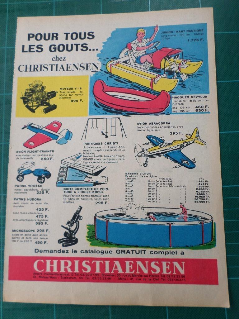 Christiaensen jouets - publicité papier - 1962, Collections, Marques & Objets publicitaires, Enlèvement ou Envoi, Utilisé, Autres types