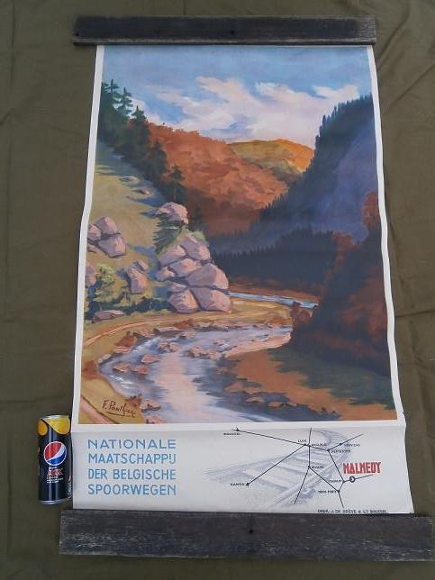Affiche originale S.N.C.B. - MALMEDY - F. PONTHIER, Enlèvement, Utilisé, Autres types