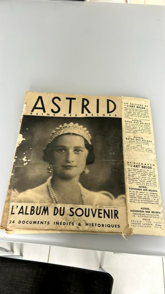 L’album du souvenir Astrid reine des belges, Collections, Enlèvement, Utilisé