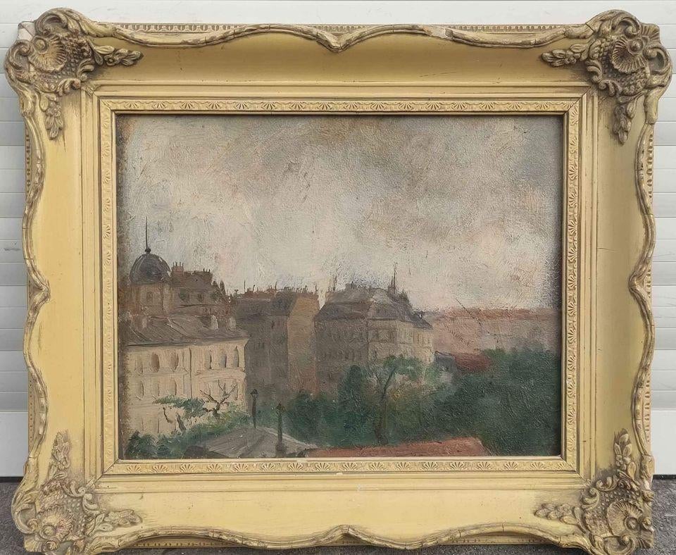 Huile sur panneau coin de Neuilly signe Fernand van Hamme, Antiek en Kunst, Ophalen of Verzenden