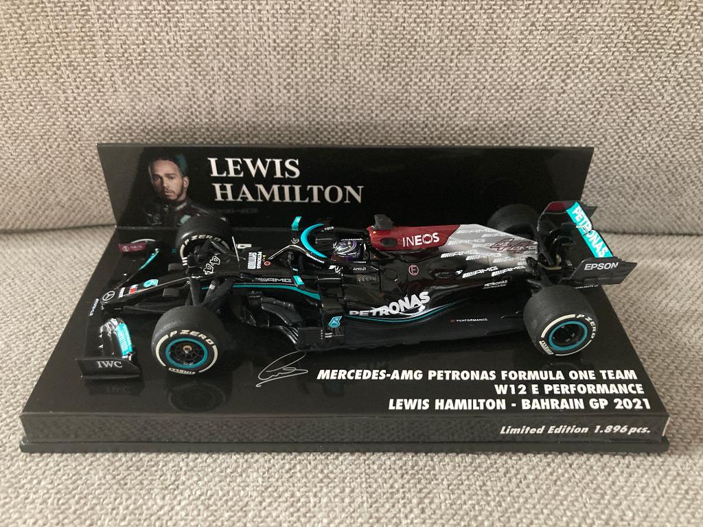 Lewis Hamilton 1:43 Winner Bahrain GP 2021 W12 F1, Ophalen of Verzenden, Nieuw, Formule 1