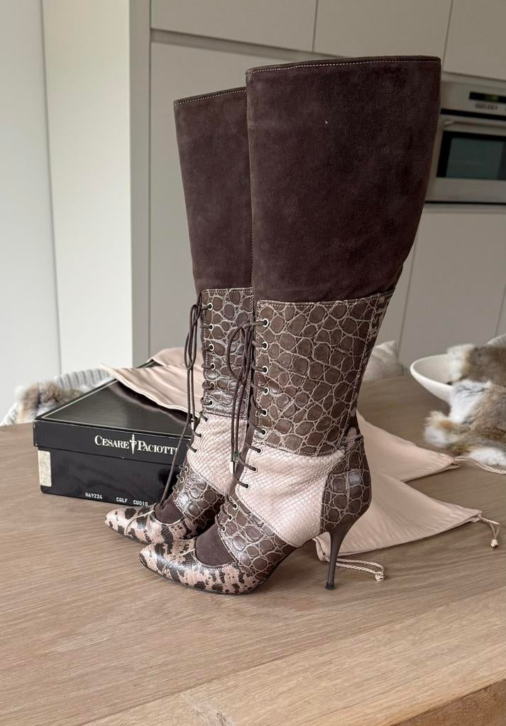 Laarzen CESARE PACIOTTI, Kleding | Dames, Hoge laarzen, Beige, Ophalen of Verzenden, CESARE PACIOTTI