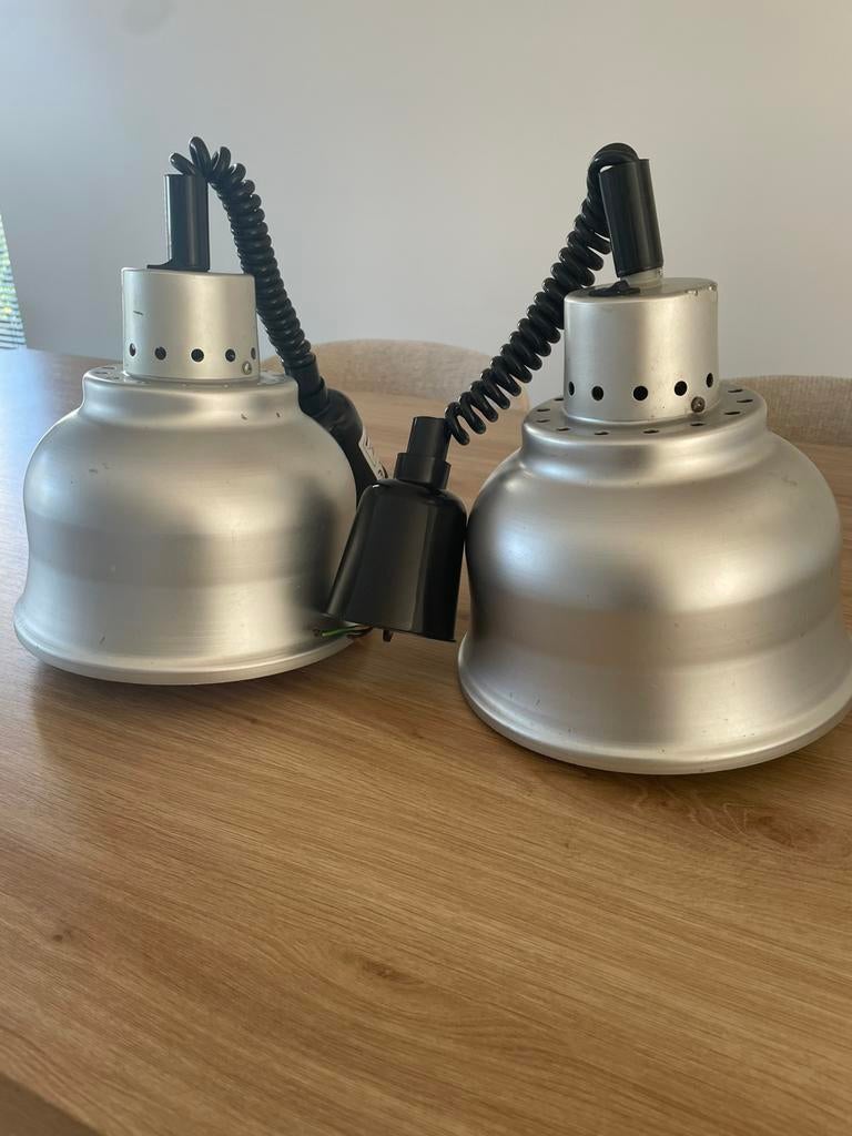 2x Horeca infrarood warmtelamp – 250W, Ophalen, Gebruikt, Metaal, 50 tot 75 cm