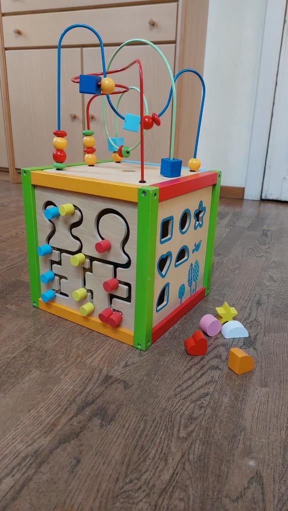 Activiteitenkubus, Kinderen en Baby's, Speelgoed | Houten speelgoed, Ophalen, Gebruikt