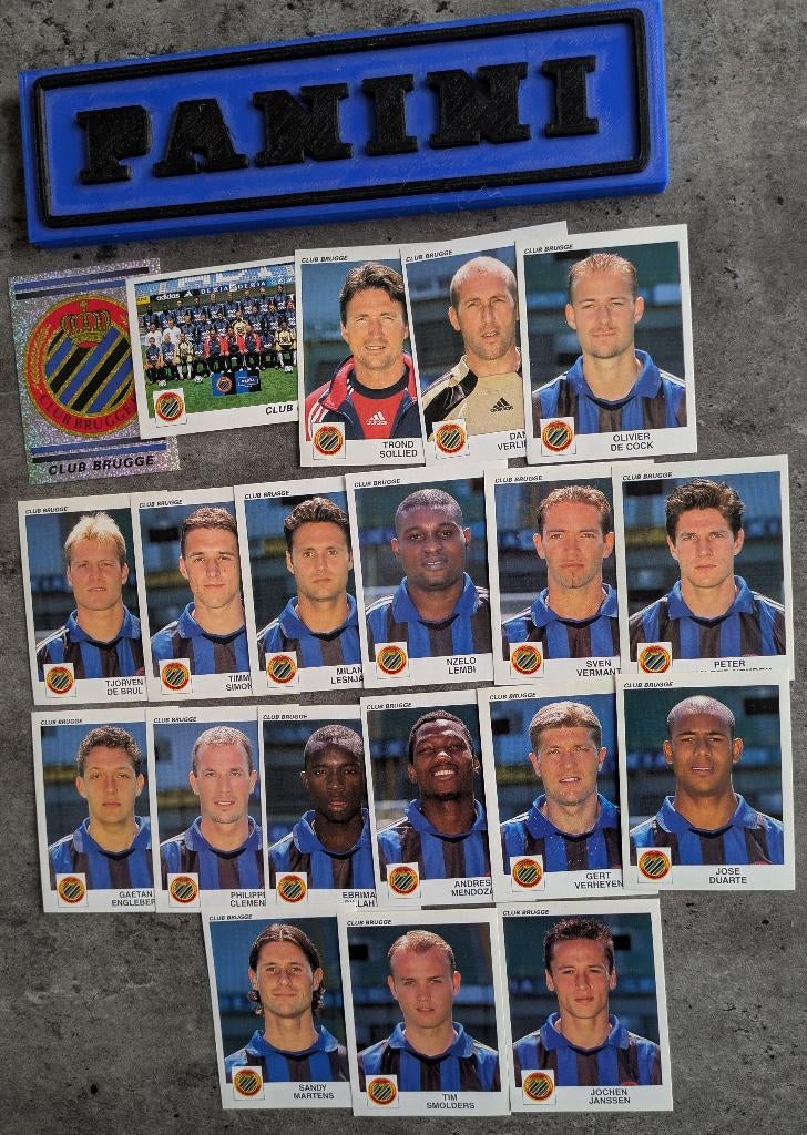 PANINI STICKERS 20X FOOTBALL 2001 CLUB BRUGGE  VOETBAL, Verzenden, Nieuw