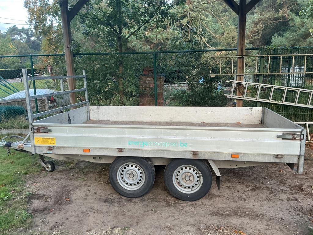 Plateau aanhangwagen Hapert 2,7 ton, Auto diversen, Aanhangers en Bagagewagens, Ophalen, Gebruikt