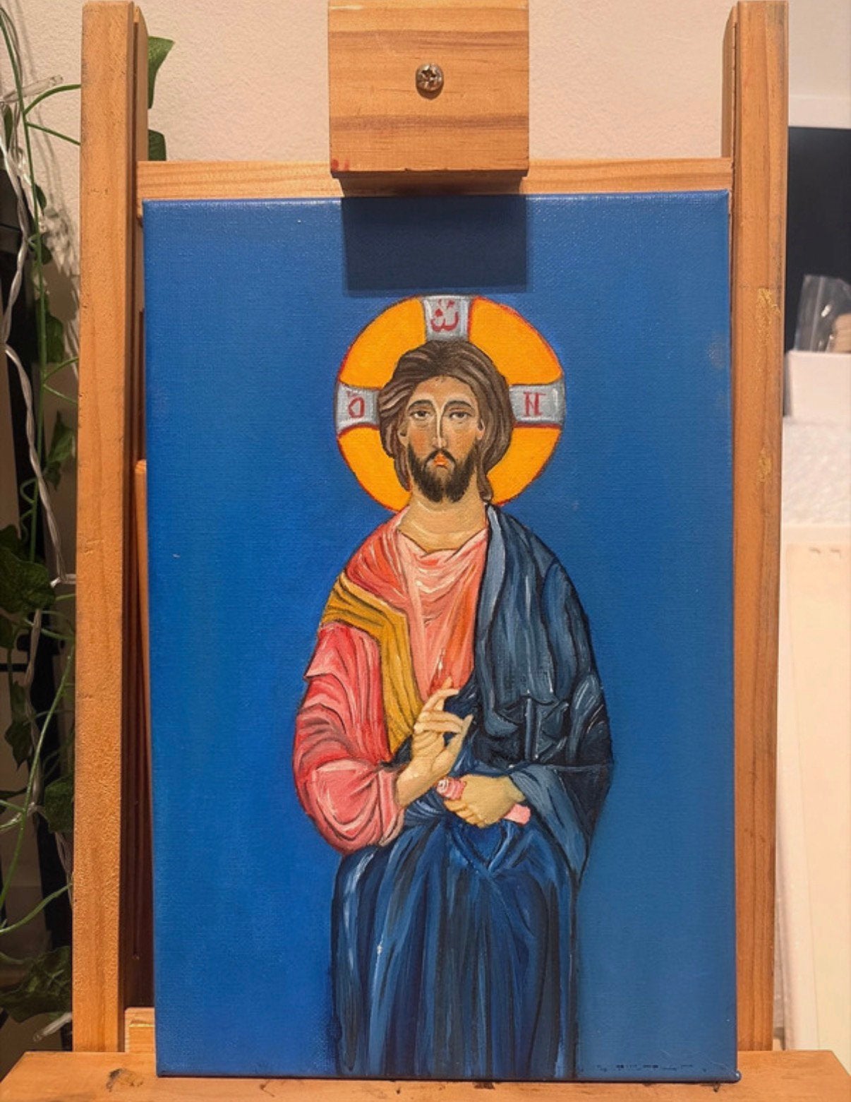 Icône du Christ Pantocrator, Antiquités & Art, Art | Peinture | Moderne, Peinture à l'huile, Enlèvement ou Envoi, Autres matériaux