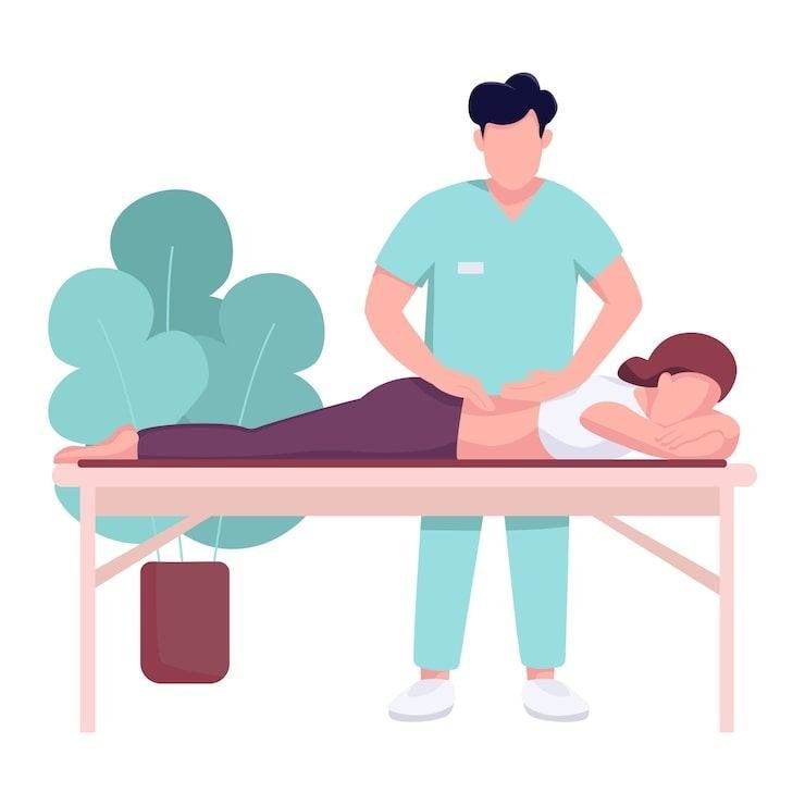 Man geeft massage