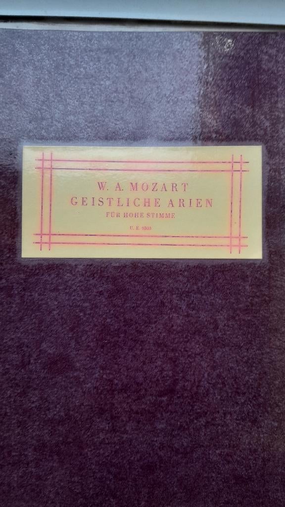 GEISTLICHE  ARIEN                 W.A. MOZART, Musique & Instruments, Partitions, Neuf, Orgue, Enlèvement ou Envoi, Classique