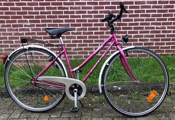 mooie 28 inch damesfiets (klein model,nagezien-ales werkt), Fietsen en Brommers, Velgrem, Zo goed als nieuw, 50 tot 53 cm, Ophalen