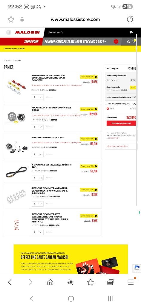 Honda forza 125 2021-2025 Malossi complete set, Motoren, Ophalen, Nieuw