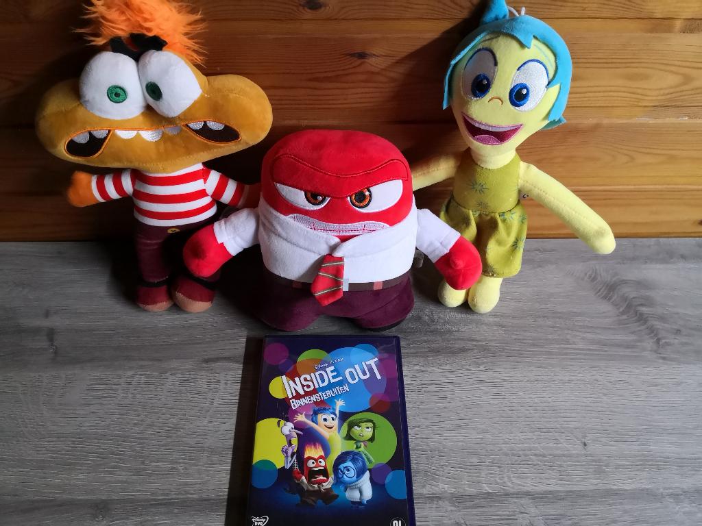 Disney/Pixar pakket inside out - 3 knuffels + dvd, Ophalen
