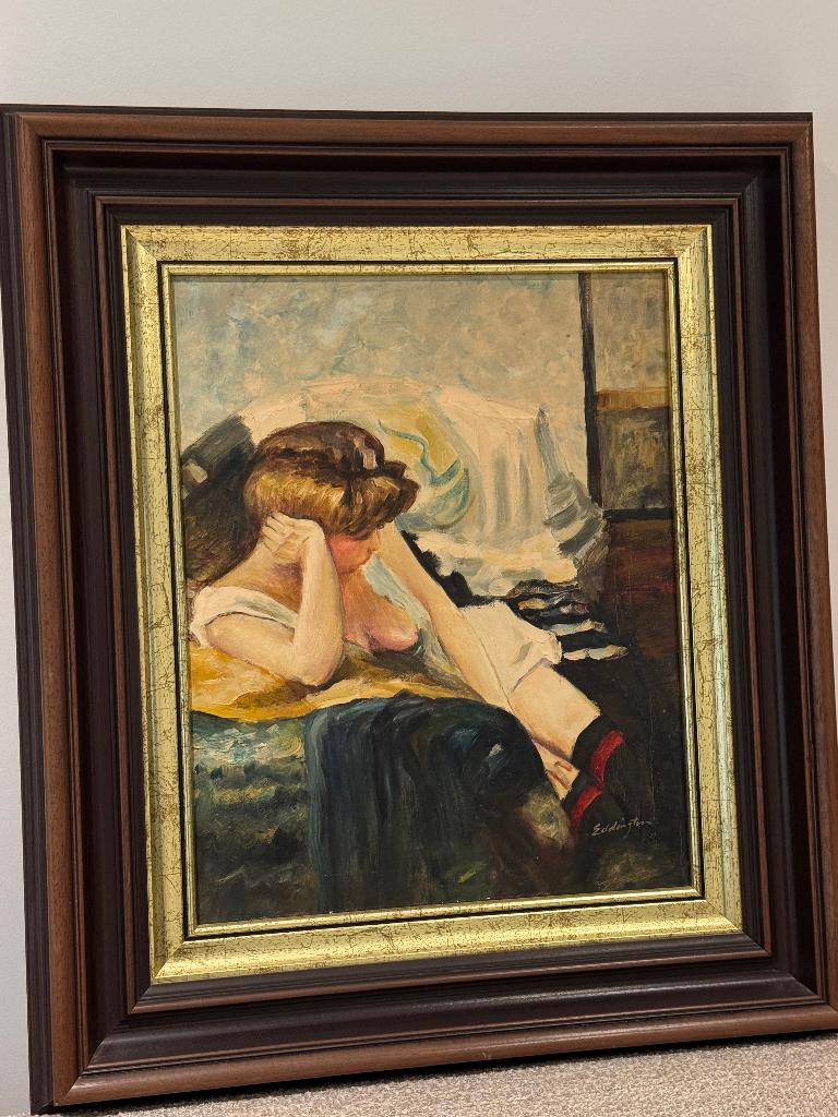 Antiek schilderij vrouwelijk portret, Antiek en Kunst, Kunst | Schilderijen | Klassiek, Ophalen