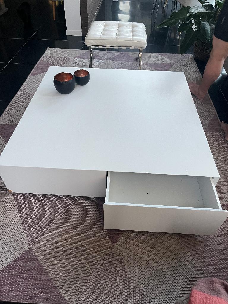 salontafel, Huis en Inrichting, Tafels | Salontafels, Ophalen, Gebruikt, Vierkant, Modern