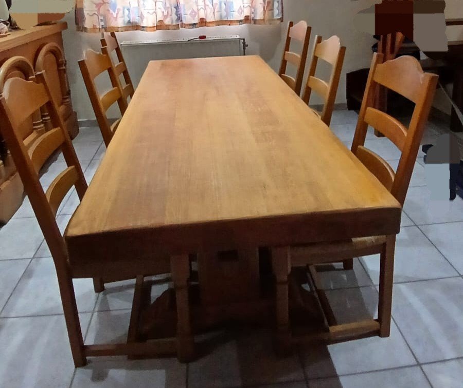 Table + Buffet + 6 chaises, Maison & Meubles, Salles à manger complètes, Enlèvement, Utilisé, 6 à 8 chaises