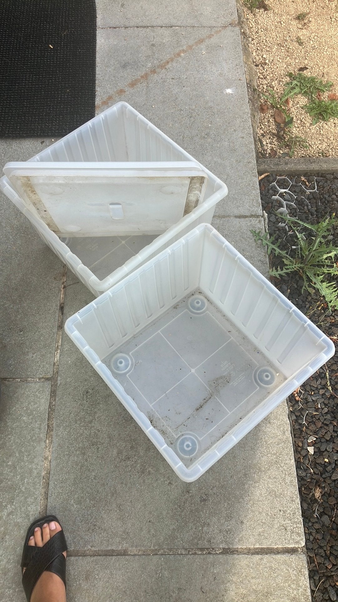 2 opbergboxen IKEA vesla met deksel (op wieltjes), Ophalen, Gebruikt